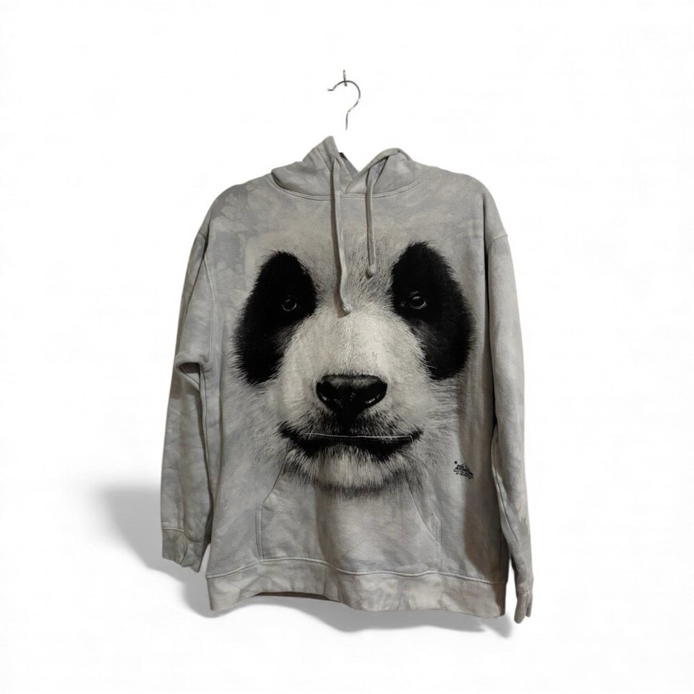 The Mountain Panda Bear Hoodie Sweatshirt Pullover Adult Small Gray 2018‎